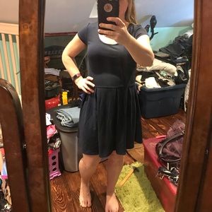 Navy blue cotton dress